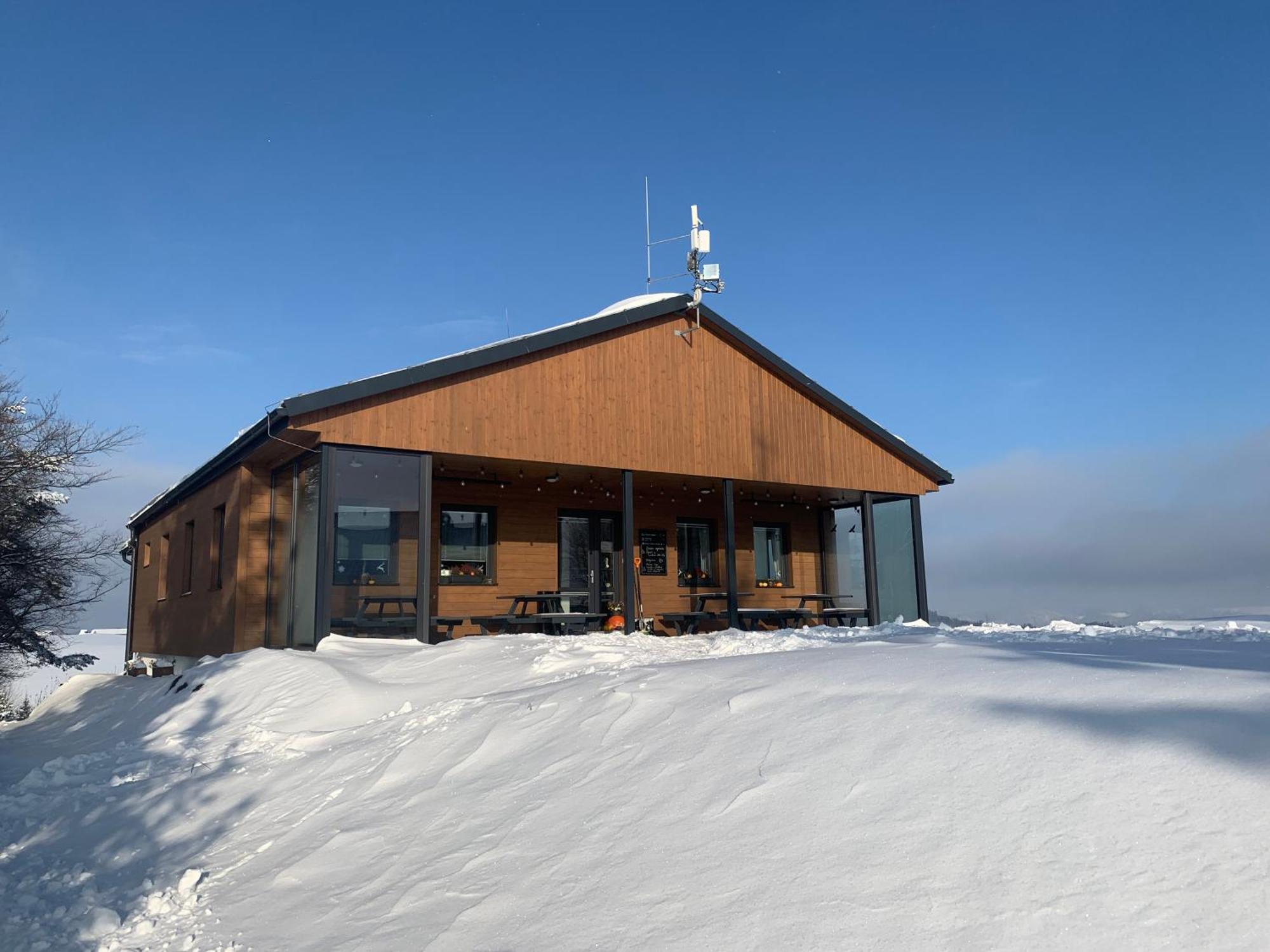 Restaurace A Penzion Gansberg Cotkytle Buitenkant foto